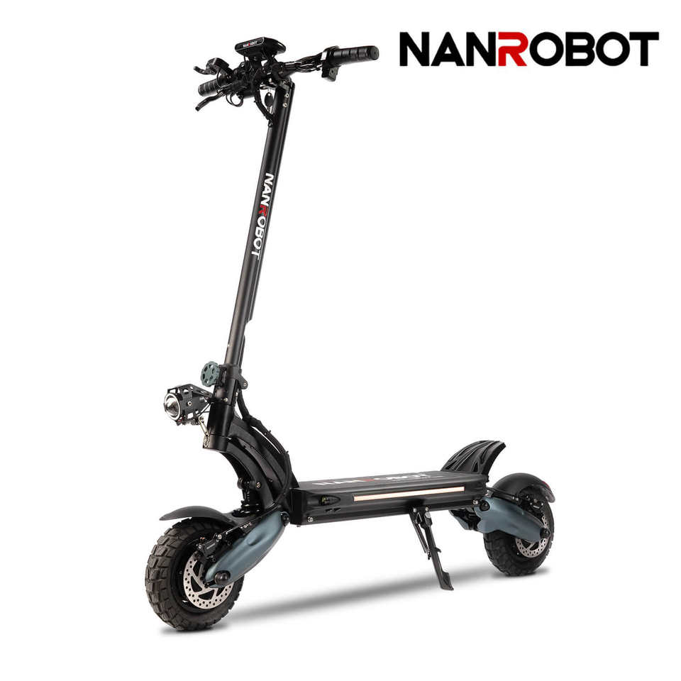For NANROBOT D6+2.0 Electrical Scooter Two-Wheel 10 Inch Wheels Max Speed 65km/h 1000W Motor Power Range 60km per Charge Load 15