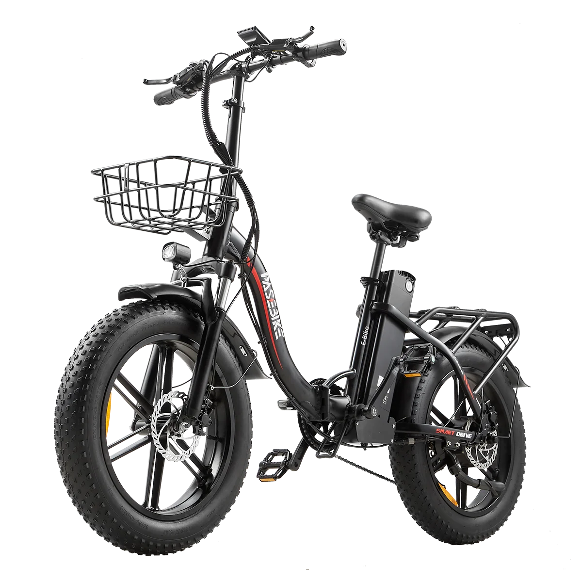 P20 Pro Folding Electric Bicycle 14-Inch Tire Steel Frame 250W-400W Motor Power 15ah Integrated Lithium Battery 7 Speed 48v