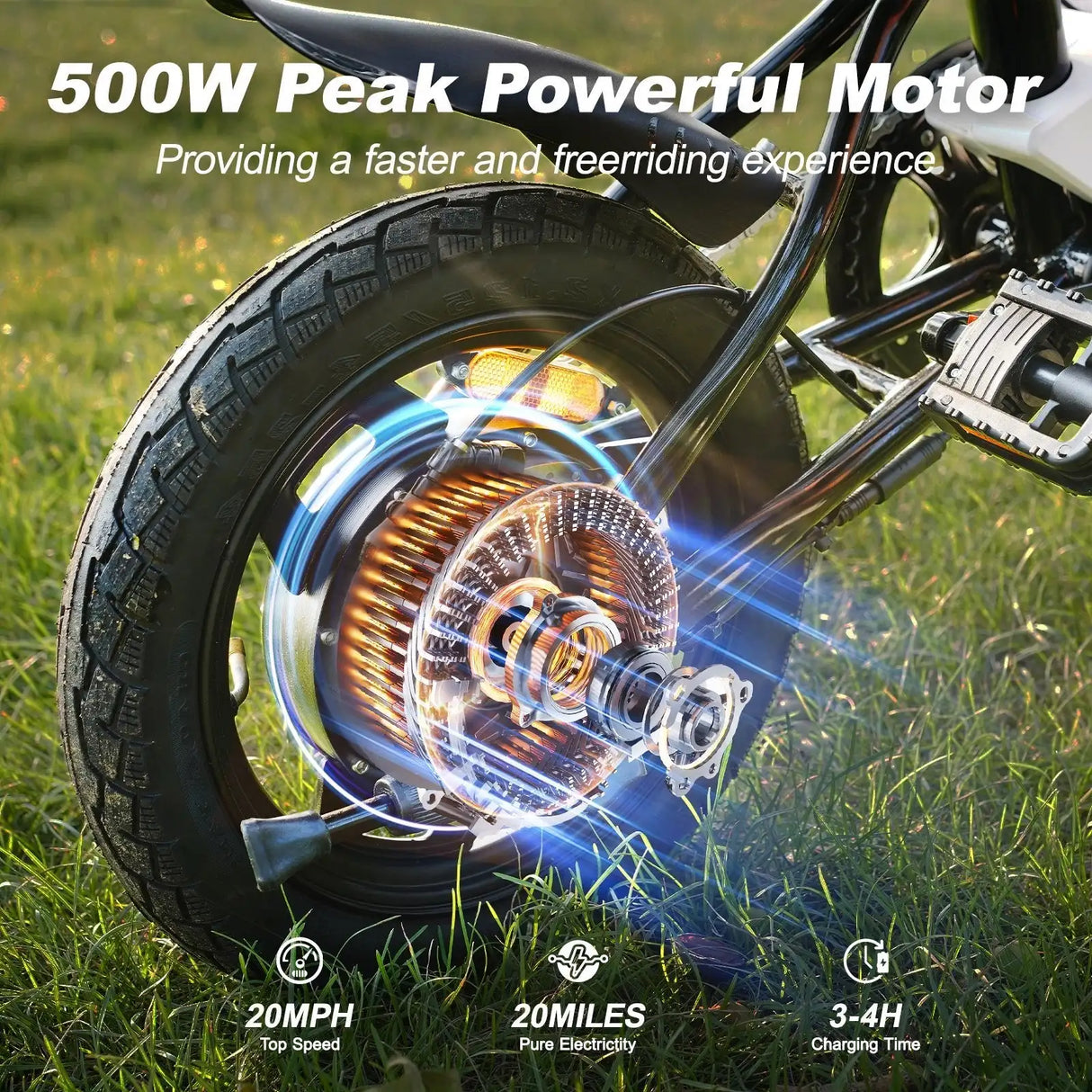 AVDL BIKE A02 foldable e-bike, maximum speed 20 MPH,500 watt peak motor and portable, 14-inch (about 35.6 cm) adult e-bike,36V a