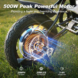 AVDL BIKE A02 foldable e-bike, maximum speed 20 MPH,500 watt peak motor and portable, 14-inch (about 35.6 cm) adult e-bike,36V a