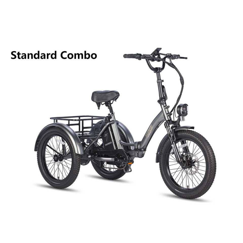 FAFREES F20 Mate 500W Motor Heavy Duty Ebike Electric Cargo Trike 180kg Capacity 110KM Range, Folding Design EU UK