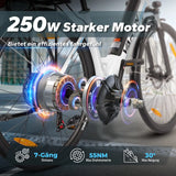 VARUN S700-2 Electric Bike for Adults - 500W Electric Bicycle Up to 40 Miles, 48V Removable Battery, 7-Speed, and Shock Absorber