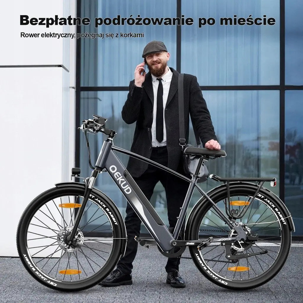 DOTMALL E-Bike Qekud 27.5 Zoll E-Cityrad mit 36V 12,5Ah Lithium-Akku 250W Motor