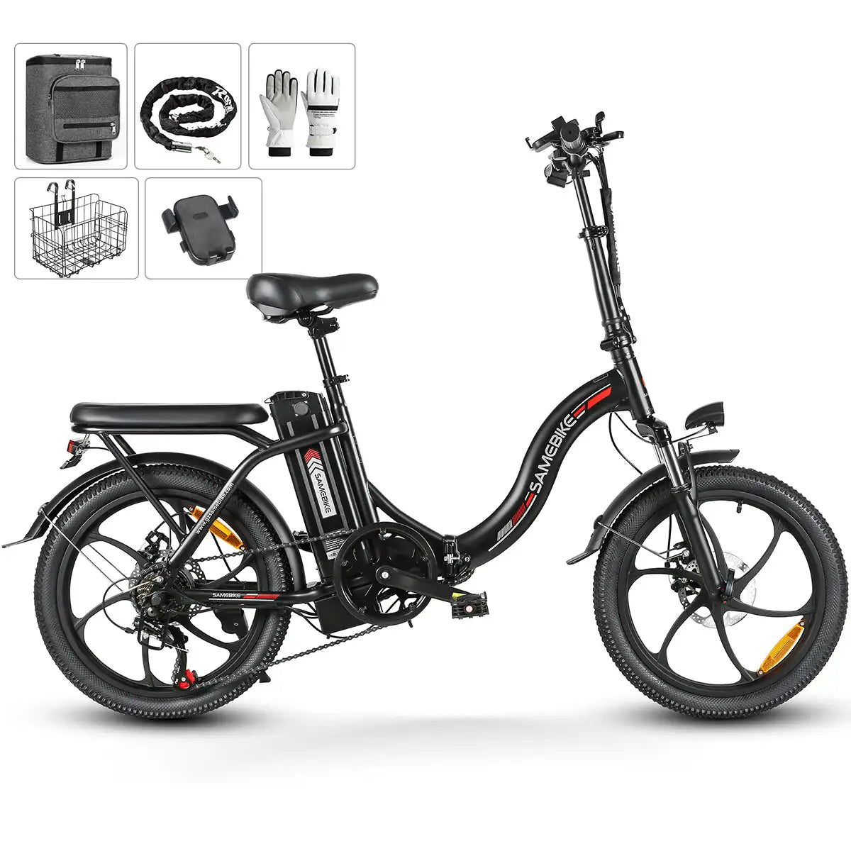 CY20 MJ Portable Electric Bike 20-Inch Folding E-Bike 250W 12Ah Multicolor Lithium Battery Aluminum Alloy Frame Digital 36V