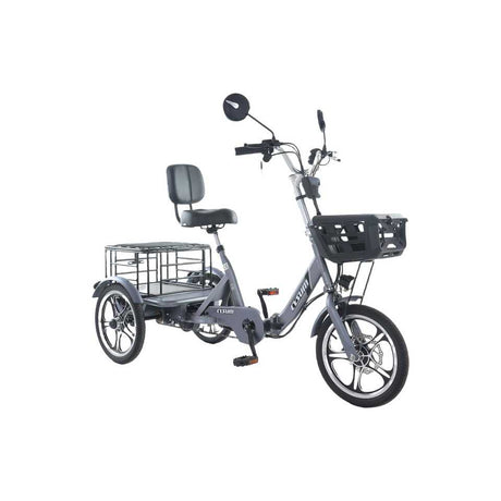 48V 350W Brushless Hub Motor Rear-Drive Foldable Cargo E-Trike 16" Tire 25km/h Top Speed 200kg Max Load 100-150km Range High