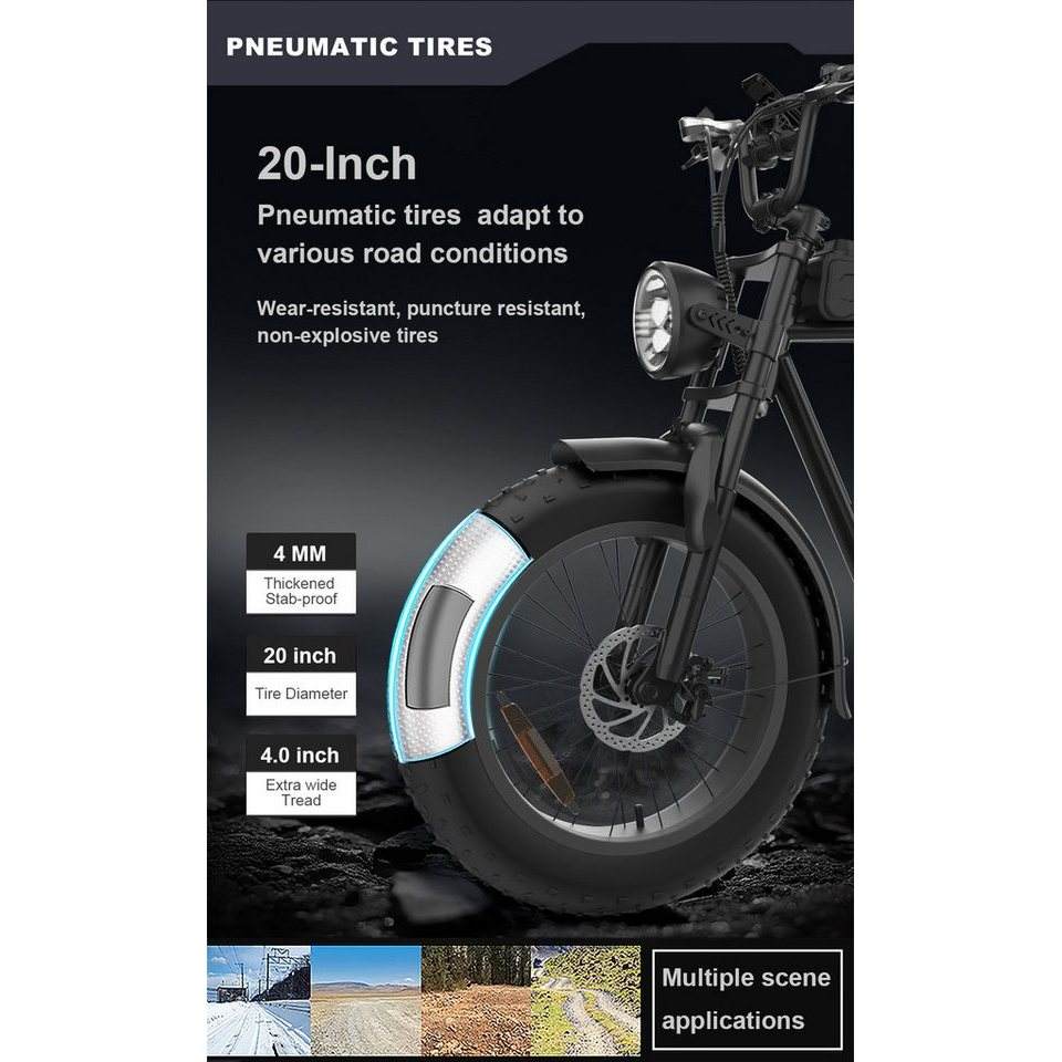 DOTMALL High Performance 350W 48V 18Ah Electric Mountain Bike YAMALI 20 Zoll E-Bike Electrfahrrad