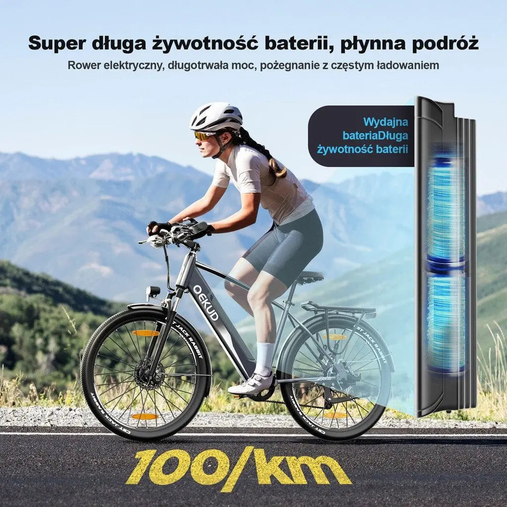 DOTMALL E-Bike Qekud 27.5 Zoll E-Cityrad mit 36V 12,5Ah Lithium-Akku 250W Motor