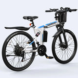 VARUN M26 Storm White Foldable Electric Mountain Bike Central 250W Bafang M620 48V/36V Options 60km Carbon for Off-Road Use