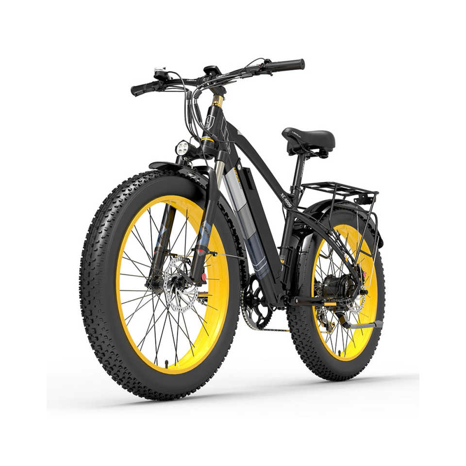 LANKELEIS XC4000 Electric Mountain Bike Fat Bike with 48V Lithium Battery Aluminum Alloy Frame and Rear Hub Motor