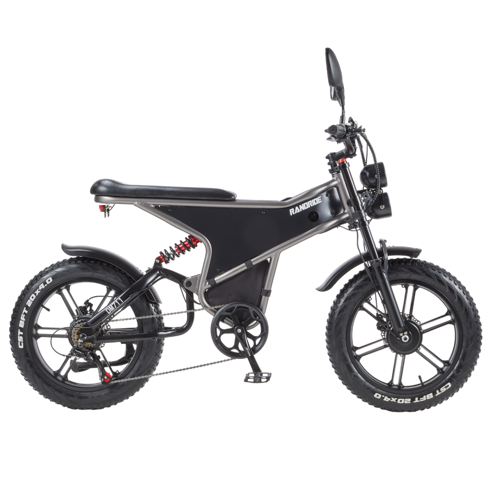 RANDRIDE DM711 Electric Motorcycle Dual Motor Drive 1000W*2 Peak Power for City Commuting