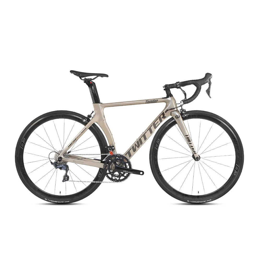 Light Weight 700C Carbon Fiber SORA 18 Speed Road Bike Bicycle With Rim Brake
