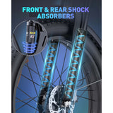 Ridstar® E Bike E26Pro Fat Tire Mountain Electric Bike