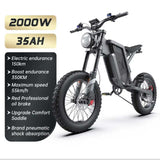 X21 Electric Bike 2000W 48V35AH 55km/h Battery Snow Electric Motorcycles 20*4.0 Off-Road Tyre Mountain E-bike