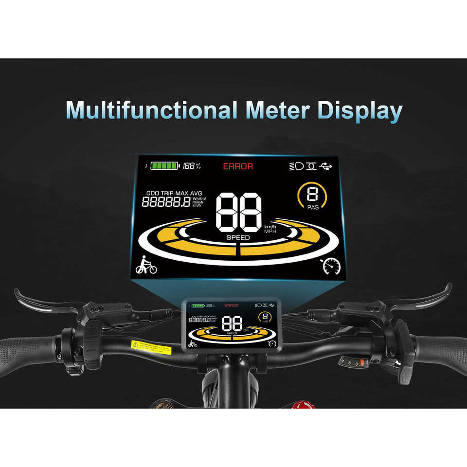 RSA08-II 1000W All Terrain Electric Bicycle with 72v 8000W/15000W 60km Range 60ah Max Battery Storage 48v 1000W Motor Power