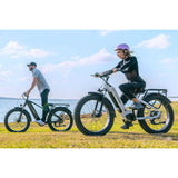 HAOQl All-Terrain White Eagle Electric City Bike Versatile E-Bike