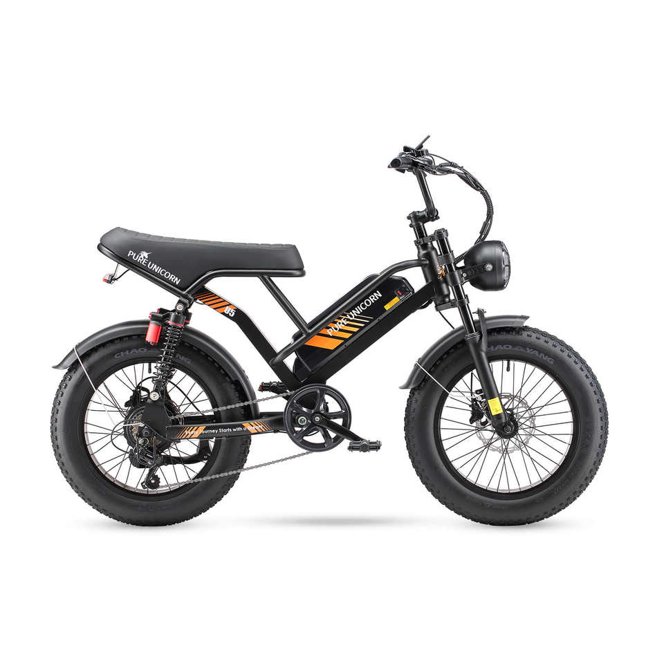 PURE UNICORN U5 Electric Dirt Bike 1000W Sportbike with Lithium Battery Fat Tire Moped Electric Motorcycles