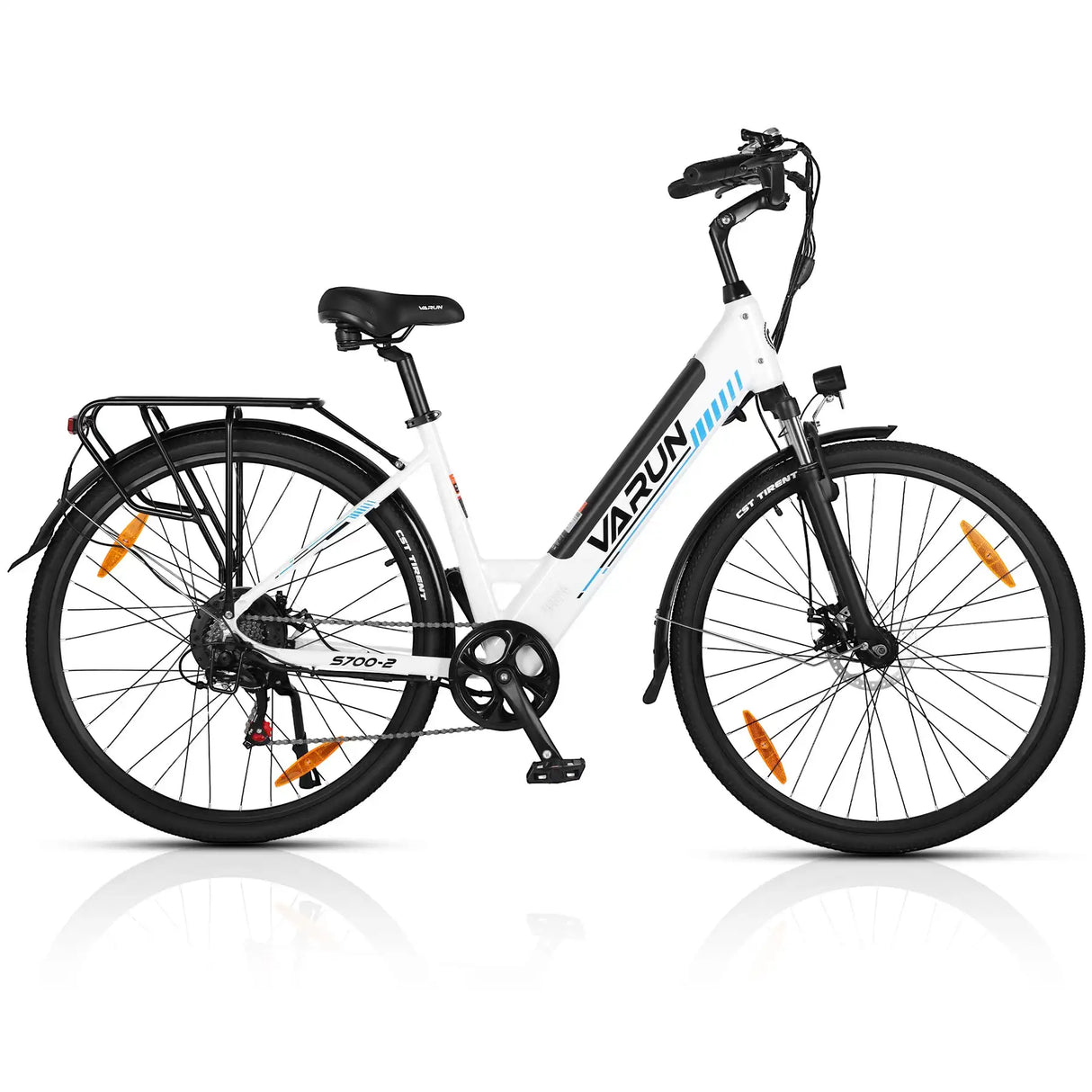 VARUN S700-2 Electric Bike for Adults - 500W Electric Bicycle Up to 40 Miles, 48V Removable Battery, 7-Speed, and Shock Absorber