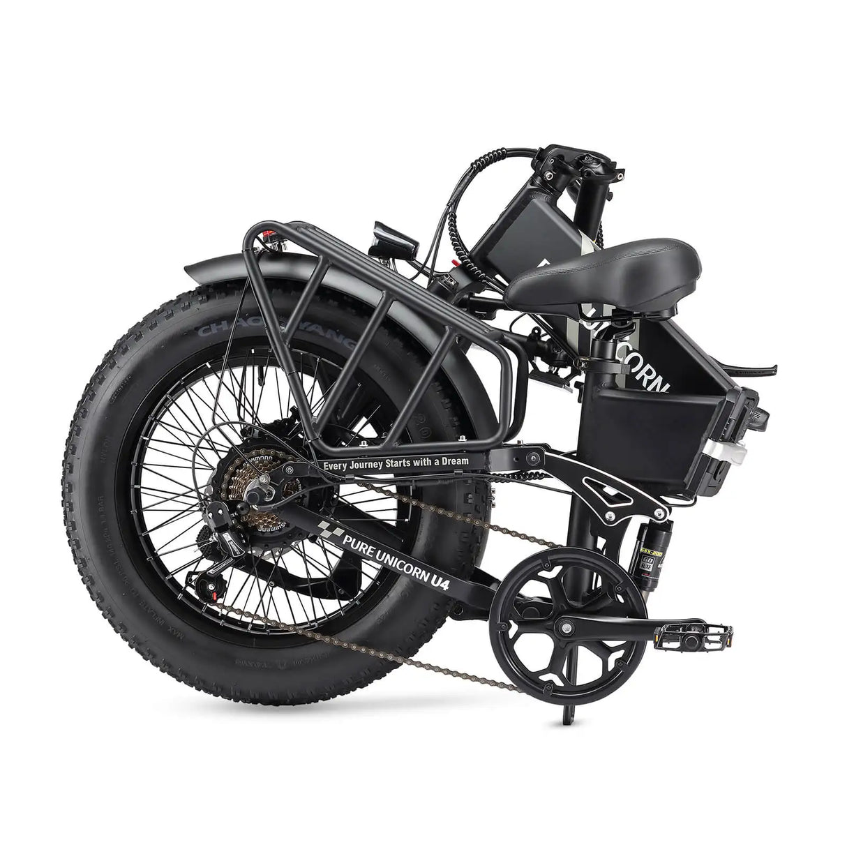 PURE UNICORN U4 1000W Fat Tire Electric Bike 48V Lithium Battery 750W Motor 60 km Range per Power Aluminum Frame Rear Hub Motor