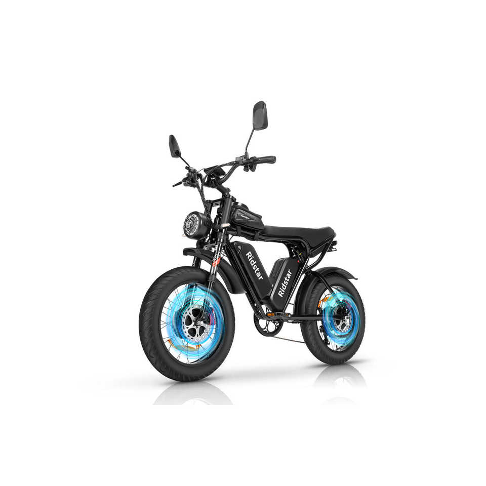 Q20 Pro Off-Road Dual Battery Dual Motor 2000W E-Motorcycle with 34MPH Max Speed and Lithium Battery