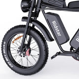 RIDSTAR Q20 Pro 20"*4.0 Fat Tires Electric Mountain Bike 2*1000W Motor 52V 40Ah Dual Battery