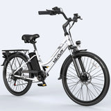 VARUN C26 Electric Commuter Bike White Color for City Use