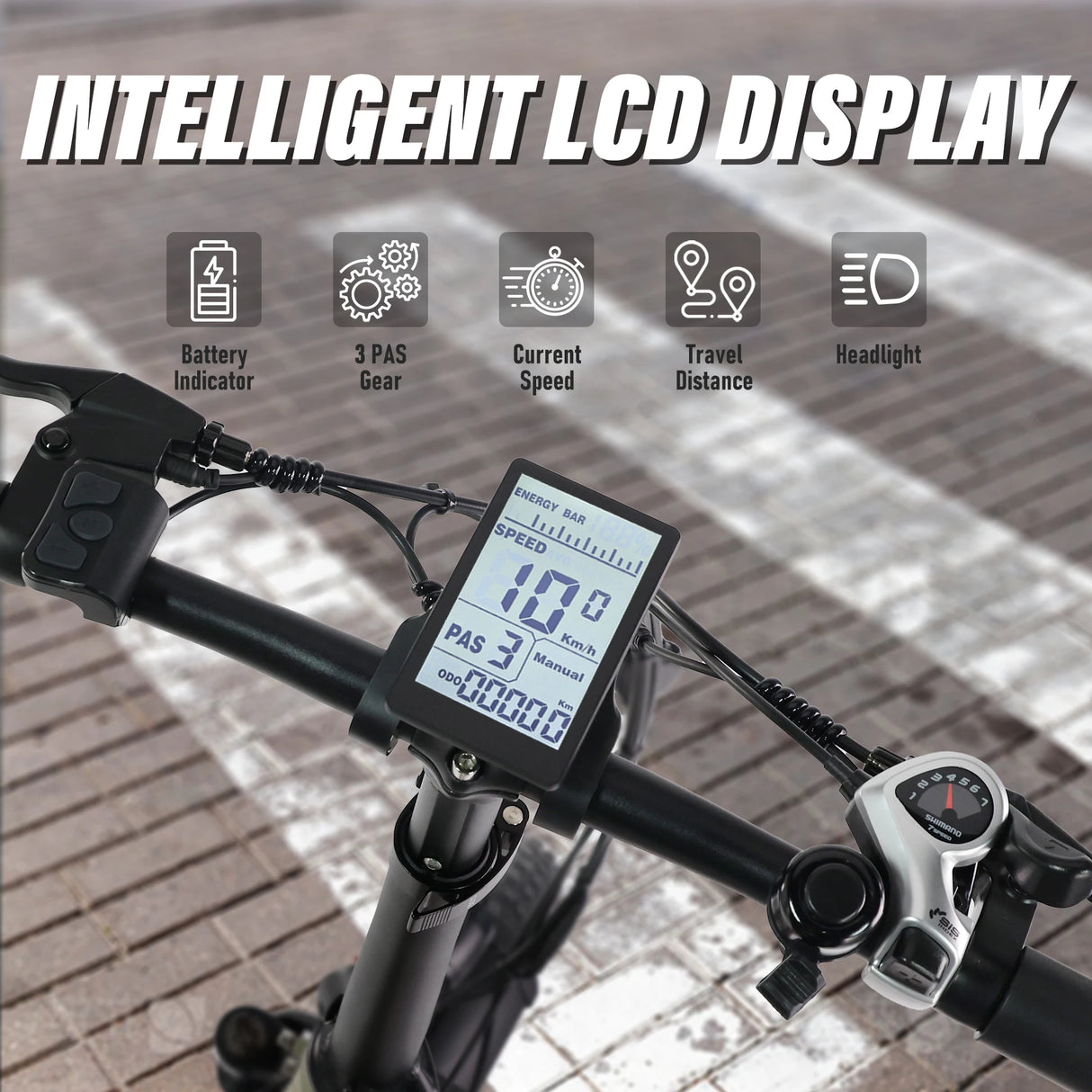 DOTMALL S20-1Plus 20 Inch Klapprad Electric 48V/13Ah Battery 7-Speed 7 Gang E-Bike Mountainbike