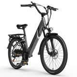 LANKELEISI ES500PRO 2023 Electric Foldable City Bike Adults 7 Speed Shimano Pedal Assisted Accelerator Aluminum Battery