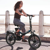 Varun C20 Blaze Electric Folding Bike with 400W Motor 14-Inch Tires 7-Speed & Integrated Lithium Battery Black"