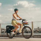 Air750 Max Double Battery Electric city bike 48V 9.6AH *2 Max Speed 25mph Gray Yellow Color Options