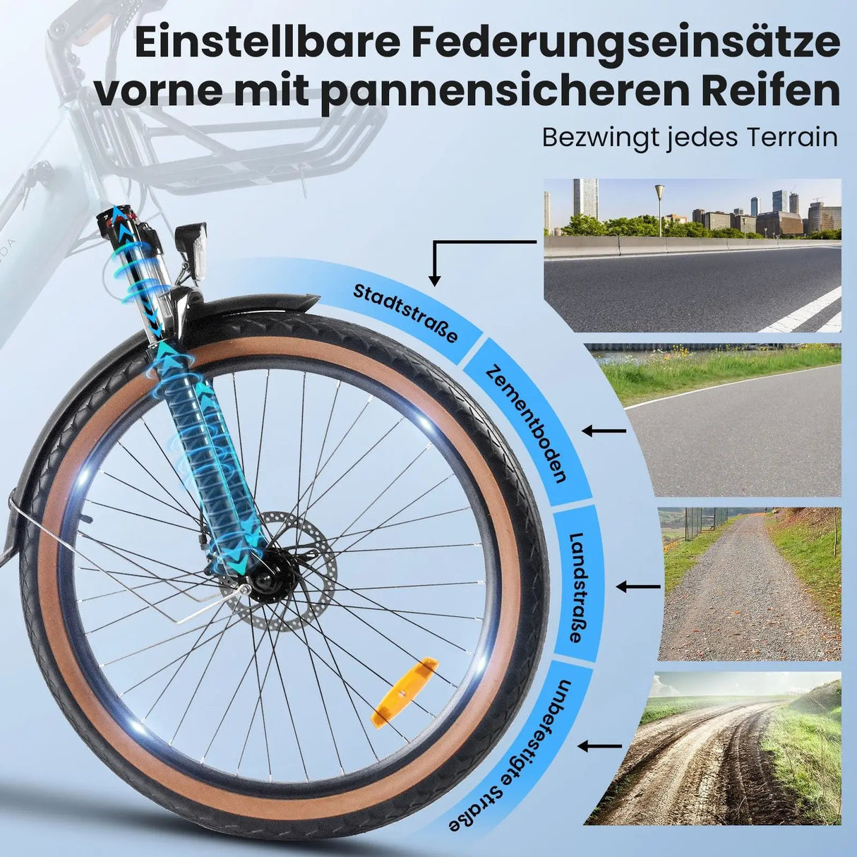 KAISDA K601 E-Bike , 36V/16Ah Elektrofahrrad klapprad E-Bike 26 * 2.5 Reifen