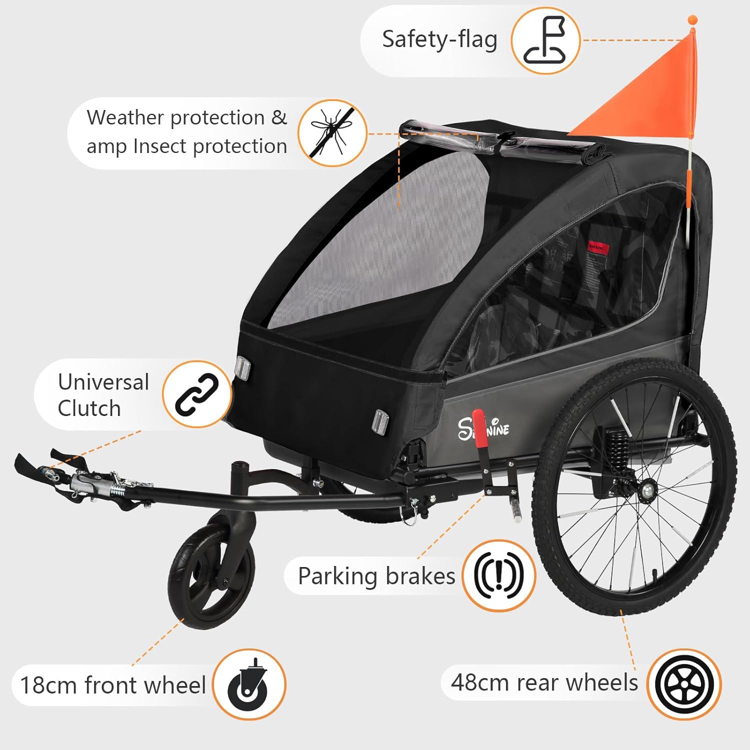 SEPNINE BT920 | Kids Bike Trailer