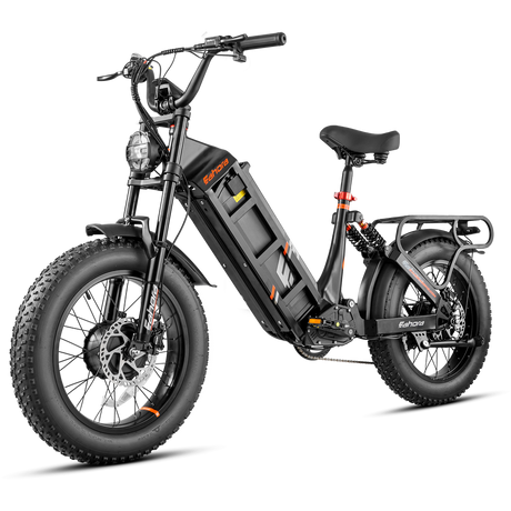 Eahora Juliet III 2000W Dual Motor 52V 60ah Battery 7-Speed Dual Brake Full Suspension 20*4.0 Fat Tire Electric Mountain Bike