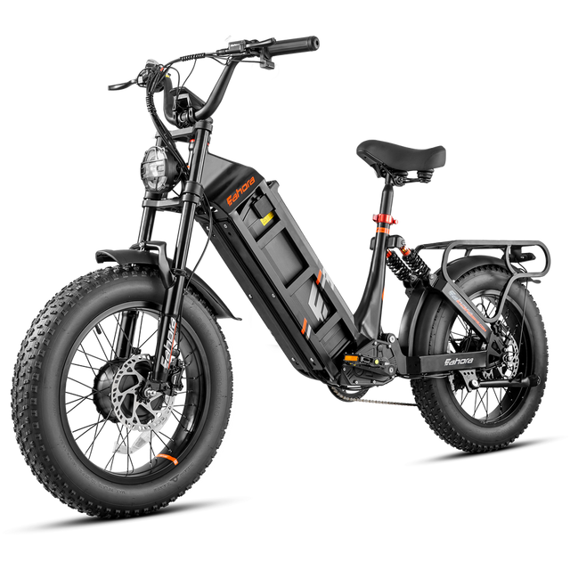 Eahora Juliet III 2000W Dual Motor 52V 60ah Battery 7-Speed Dual Brake Full Suspension 20*4.0 Fat Tire Electric Mountain Bike