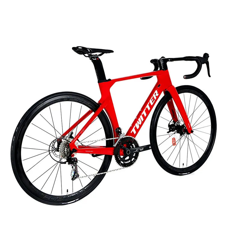 56CM Hidden Cable Handlebar Disc Brake Carbon Fiber Road Bike Bicycle  700C