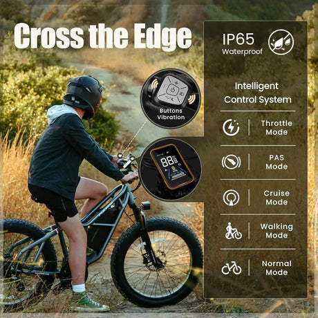 Fucare Taurus Aluminum Alloy Frame Hydraulic Brake 7 Speed Max 1200W Motor Lithium Battery 26" Electric Hybrid Bike