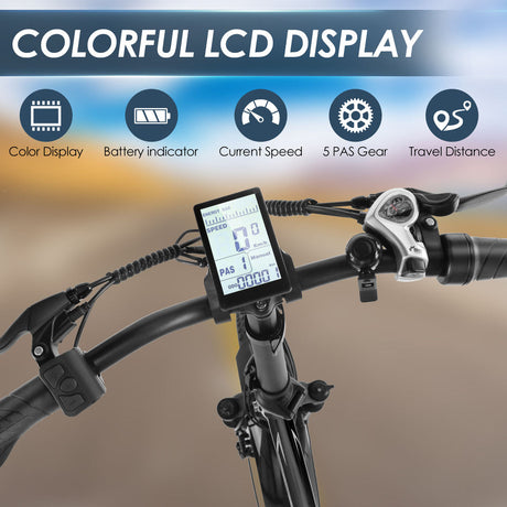 USA Stock 48V 13AH 500W 20 Inch Fat Tire Folding Kid Dirt Electric Bike Multi Mode LCD Display Moped Mountain City Ebike