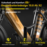 K201 E-Bike Cityrad KAISDA Klapprad 20 Zoll Elektrofahrrad mit 36V 20.8Ah Abnehmbarer Akku