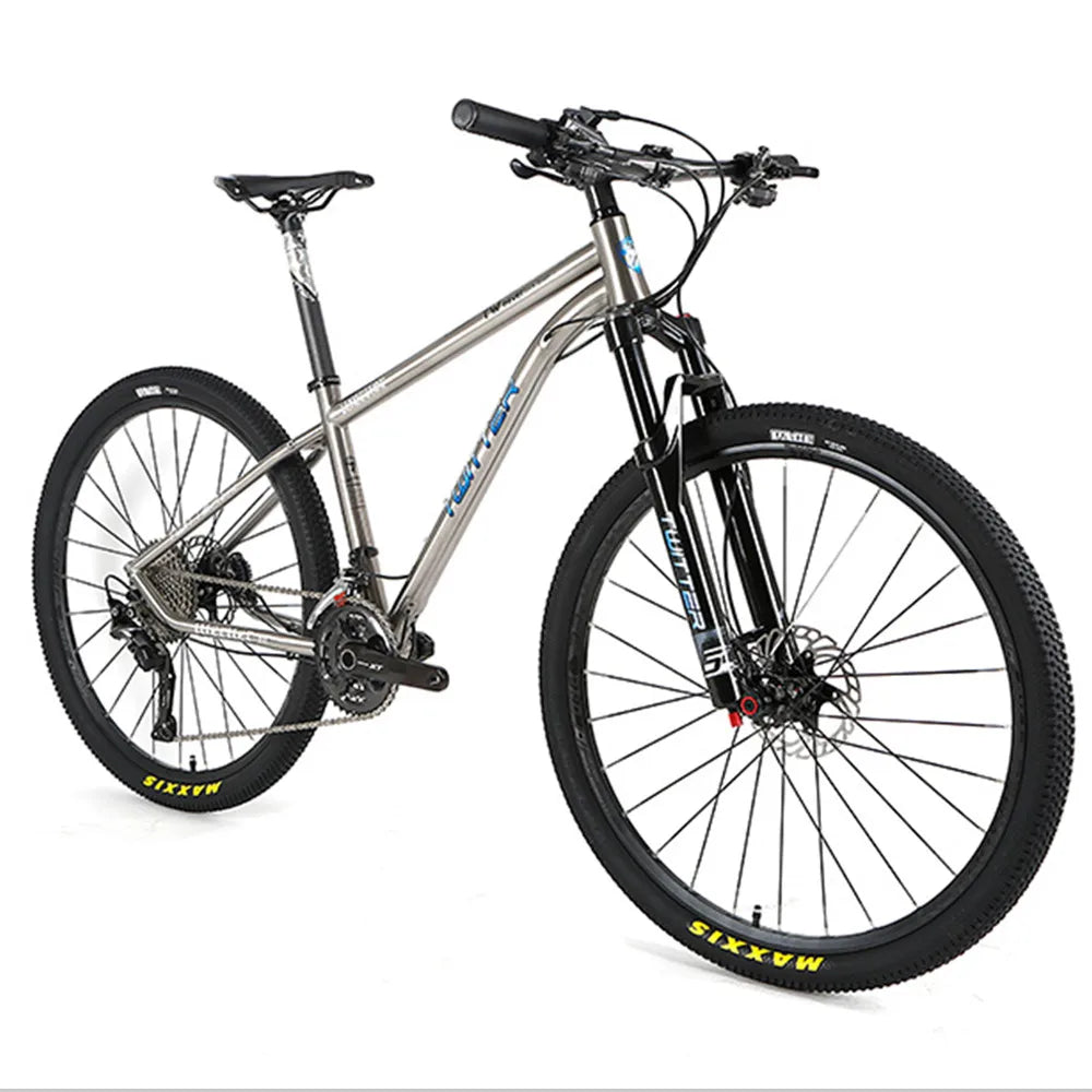 Chinese High-end 4-bearings Titanium Bike MTB Mountain Bike with XT/M8000 Oil Disc Groupset