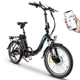 KAISDA K7 20*1,95 Zoll Reifen faltbares Elektro-Moped-Fahrrad Mountainbike 350 W Motor SHIMANO 7-Gang-APP-Steuerung