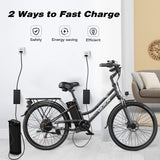 Electric City Bike Lightweight High Carbon Steel Ebike 48V 7.8AH  Battery Cycle Two Seater Bicycle With Throttle