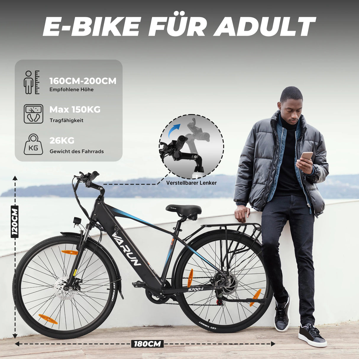 Hot Sale 48V 10.4Ah Electric City Bicycle 700C Aluminum Alloy Frame with Hidden Lithium Battery Cheap Electric Road Bike for Men