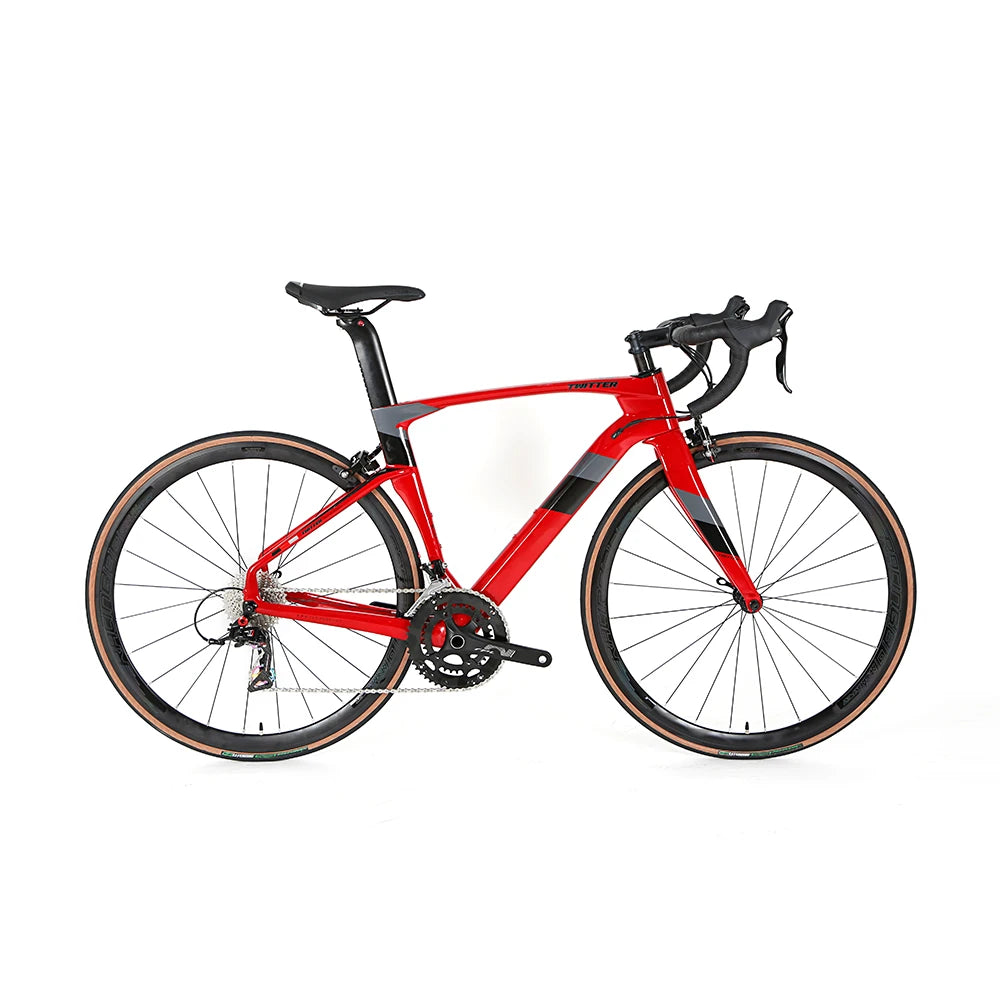 Twitter Roadbike 700c Complete Carbon Road Bike in Stock Cycle Carbon Fiber Road Racing Bike Speed 11
