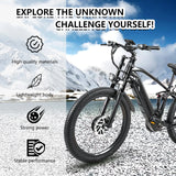 CMACEWHEEL AL26 500W*2 Dual Motor 26\" E-Mountain Bike 816Wh EMTB with Torque Sensor 48V 17Ah Battery in down Tube