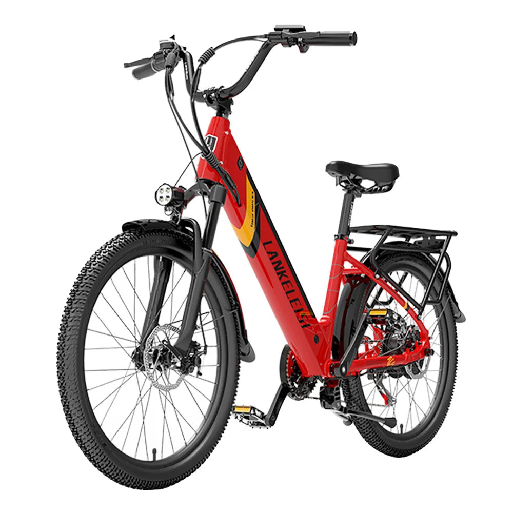 LANKELEISI ES500PRO Elektrofahrrad 500 W Motor 48 V 14.5 Ah Akku 24 Zoll Reifen 32 km/h Max-Geschwindigkeit Shimano 7 Geschwindi