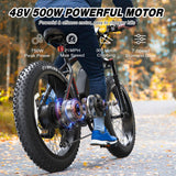USA Stock 48V 13AH 500W 26 Inch Lithium Battery Fat Tire Mountain Electric Bicycle Multi Mode Long Range Sport Fast Ebike