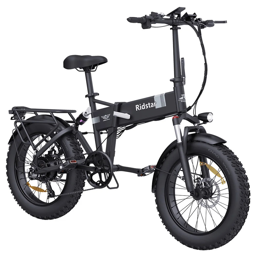 1000W 48V 15AH 45 km/h 80km Ridstar H20 Klapp-Elektro fahrrad mit 20 Zoll fetten Reifen vorne und hinten Doppel hydraulik federu