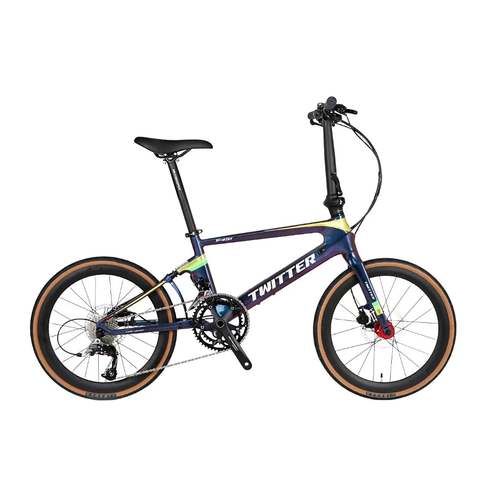Twitter Bike F451  Foldable Bike Carbon Folding Bicycle Wheelset 20 Inch 22 Speed Carbon Folding Bike