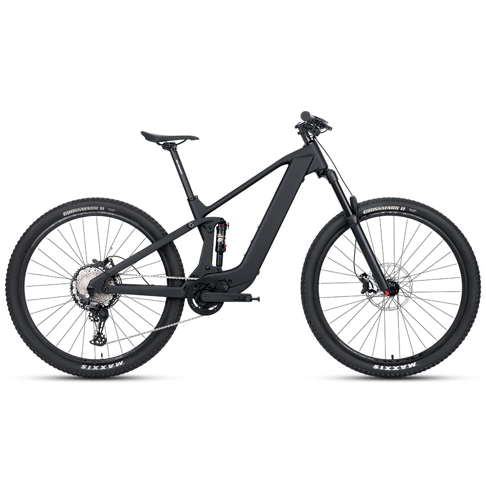 2025 New EM19 E Bike Mid Drive Ebike 12 Speed Carbon Fiber Electronic Mountain Bike Dual Suspension E-bike