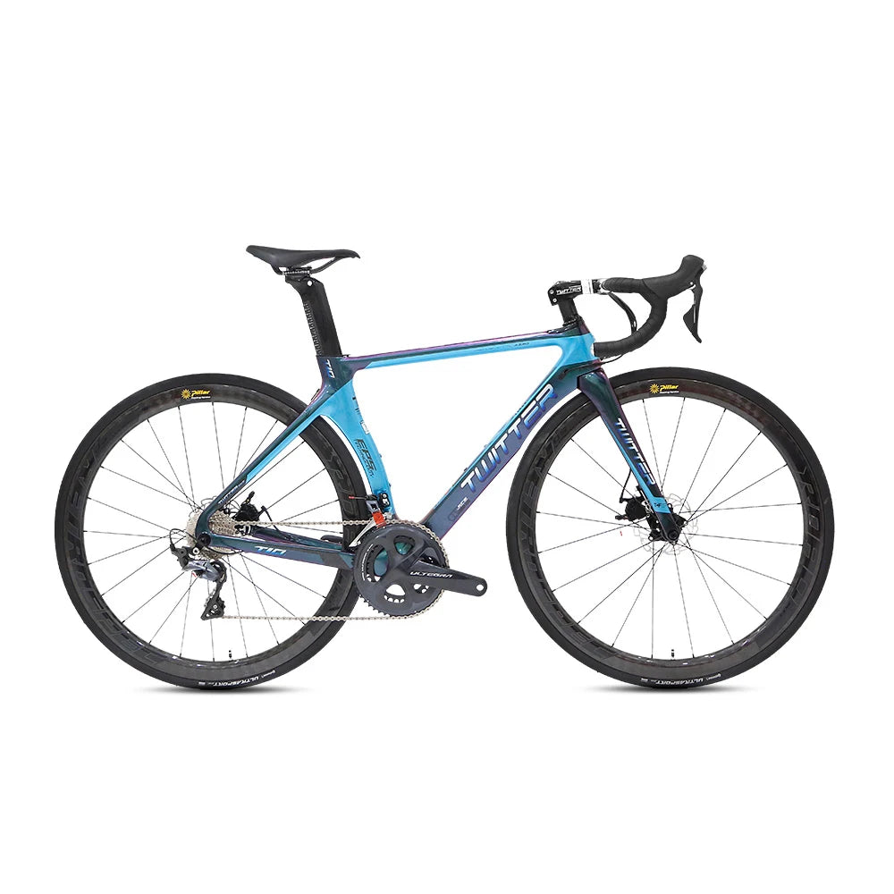 Wholesale 46-58cm Thru-axle & Disc Brake Bicycle Carbon Fiber Road Bike 700c