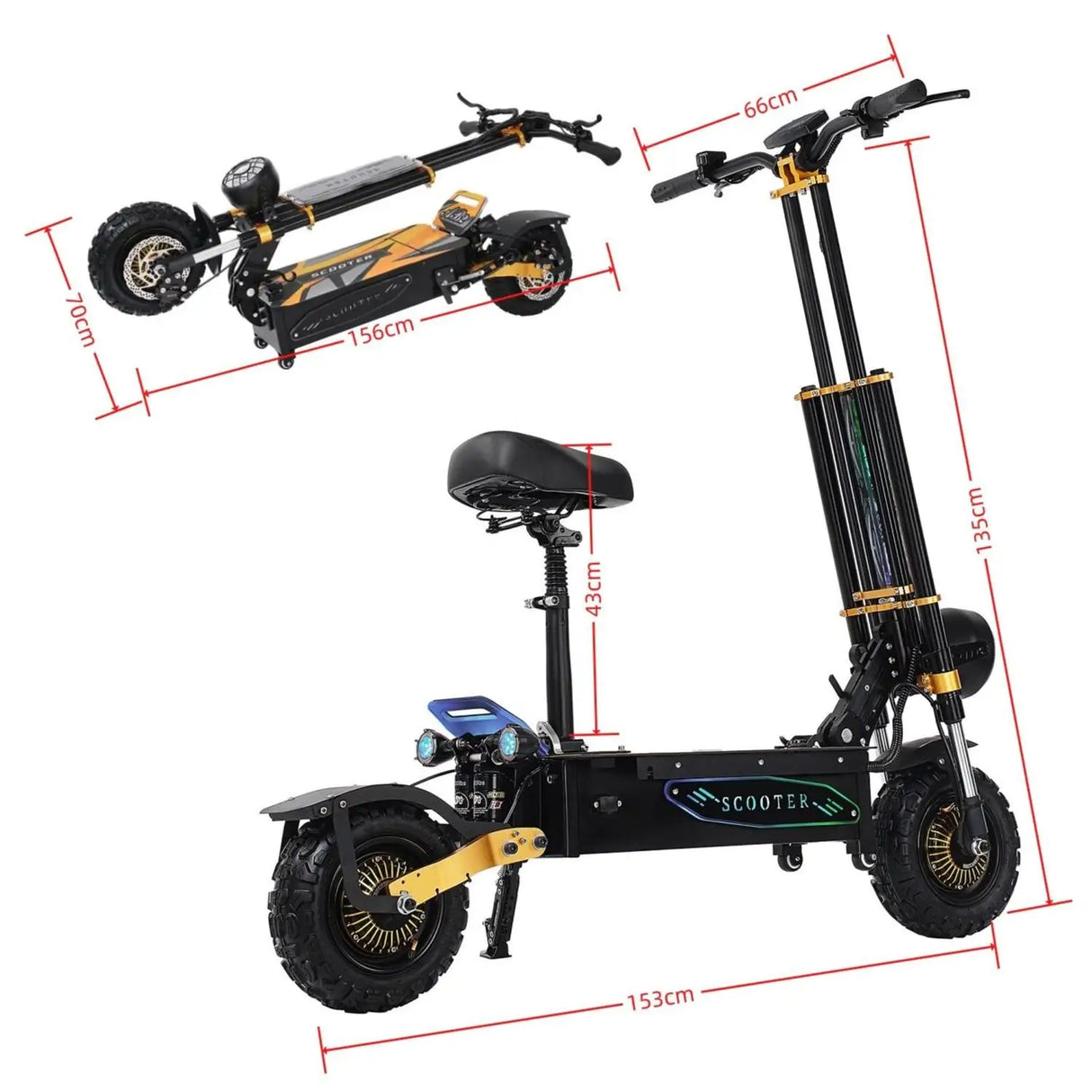 EU Warehouse 60V 40AH Heraus nehmbare Batterie Elektro roller mit Sitz 85KMH Trotinette-elektr ique 5600w 6000w e Roller